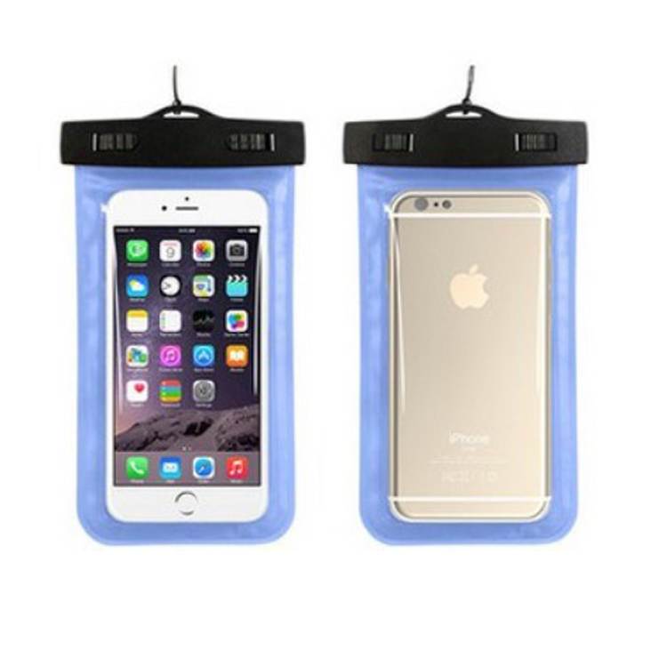 Water Proof Floating Phone Holders With Air Pouch Lake Land Kayaks Blue