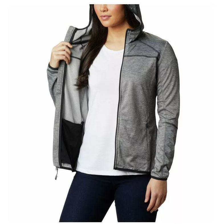 Coumbia Womens Baker Valley Hooded Fleece Jacket (Charcoal Heather)