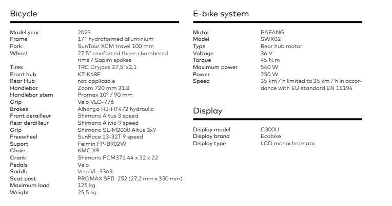 SX3 EcoBike MTB