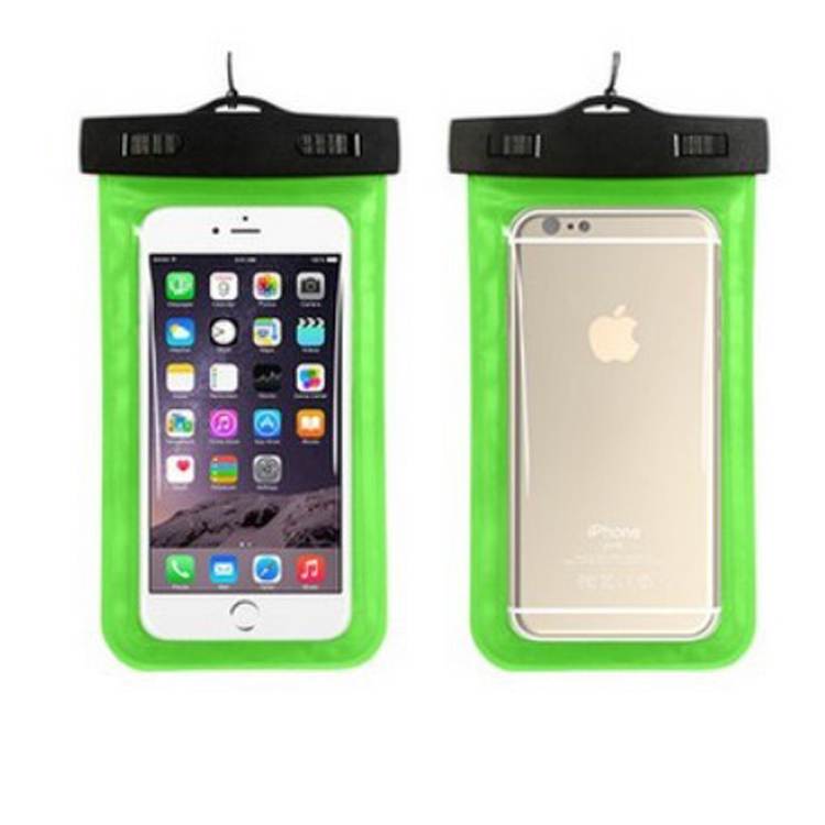 Water Proof Floating Phone Holders With Air Pouch Lake Land Kayaks Green