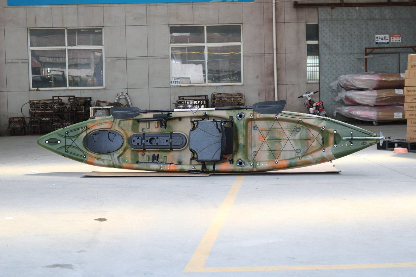 The SkipJak FishJak 14 - Deluxe 14.1 foot Fishing Kayak Lake Land Kayaks