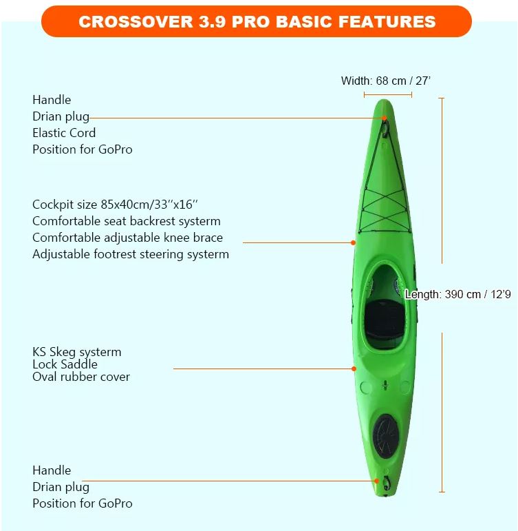 SKIPJAK Crossover 3.9 Sea Touring Kayak Kayaks SKIPJAK