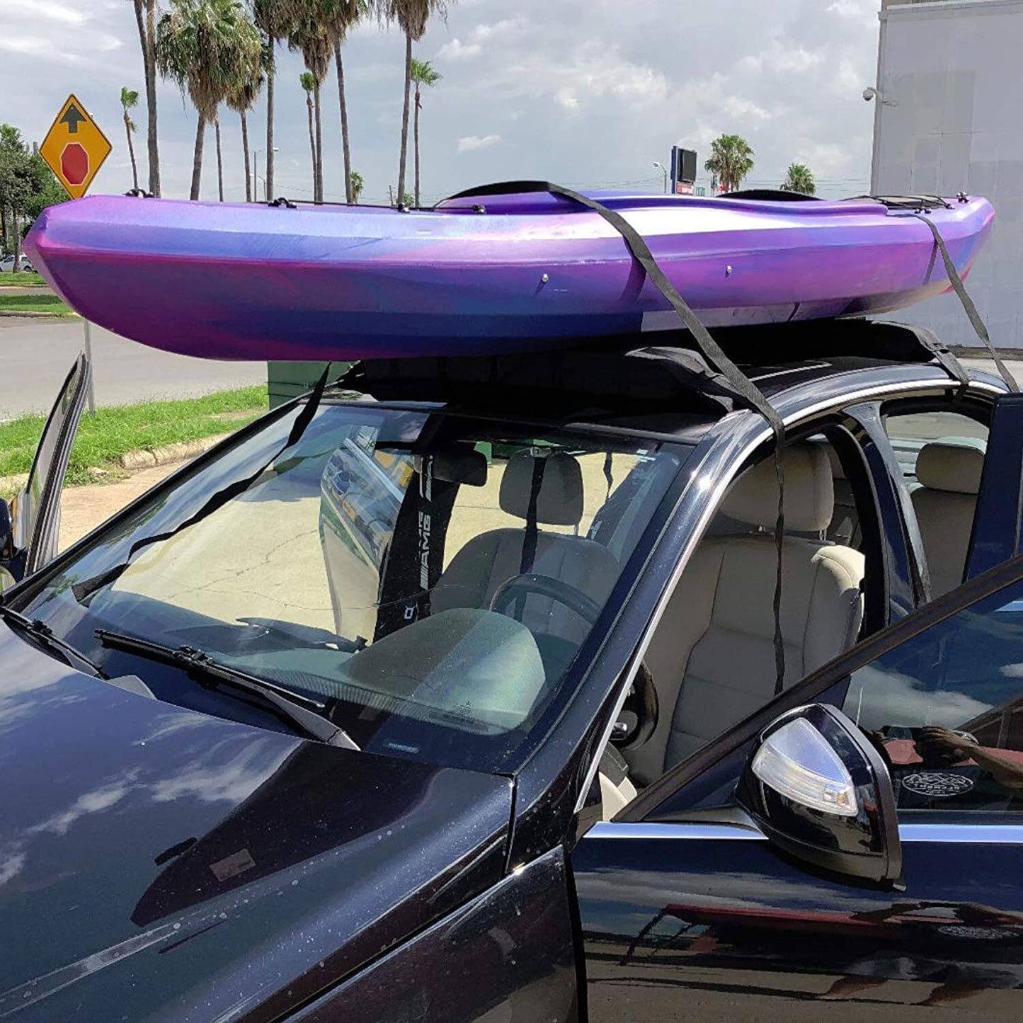 Single soft padded roof rack Lake Land Kayaks