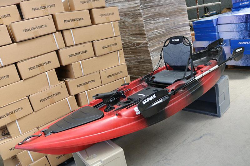 The SkipJak FishJak 10 - Deluxe Sit On Top Kayak Lake Land Kayaks Red & Black