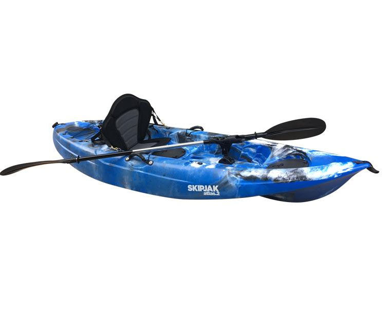 The SkipJak Atlas 2.0 - 9ft Sit On Top Kayak Kayaks Lake Land Kayaks Marine Camo 