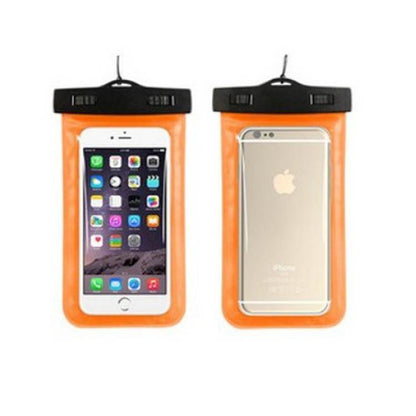 Water Proof Floating Phone Holders With Air Pouch Lake Land Kayaks Orange 