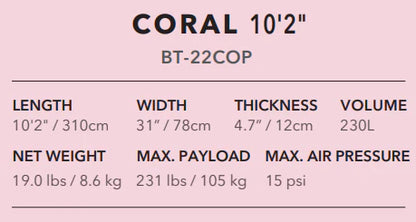 Aqua Marina Coral- 10ft2 Ladies Inflatable SUP