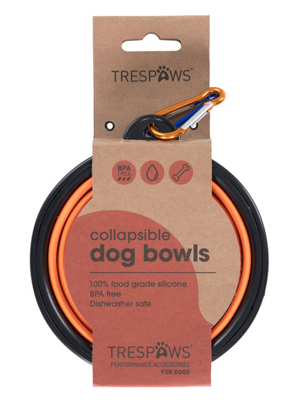 Trespaws Sippy Collapsible Dog Bowl - 2 Pack