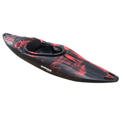 SkipJak Gladiator 8.5 - Whitewater Kayak Kayaks Lake Land Kayaks Black and Red Lava Cracks 